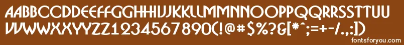 ABosanovaBold Font – White Fonts on Brown Background