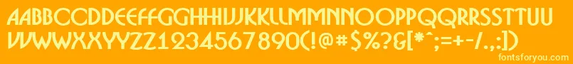 ABosanovaBold Font – Yellow Fonts on Orange Background