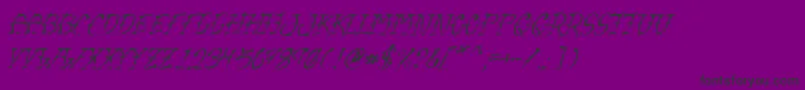 フォントVtcSumislasheroneitalic – 紫の背景に黒い文字
