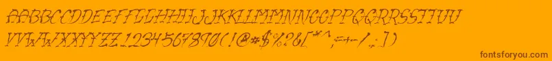 VtcSumislasheroneitalic Font – Brown Fonts on Orange Background