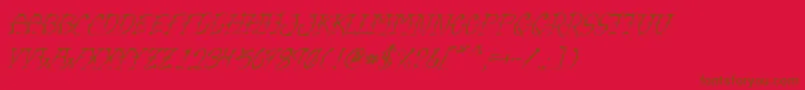 フォントVtcSumislasheroneitalic – 赤い背景に茶色の文字