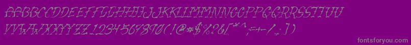 VtcSumislasheroneitalic Font – Gray Fonts on Purple Background