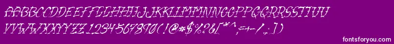 fuente VtcSumislasheroneitalic – Fuentes Blancas Sobre Fondo Morado