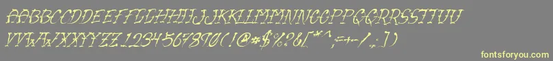 VtcSumislasheroneitalic Font – Yellow Fonts on Gray Background