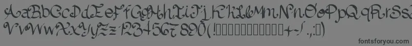 Шрифт Lazydog – чёрные шрифты на сером фоне