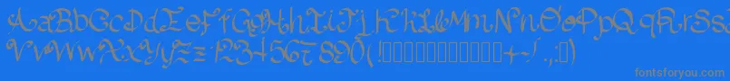 Шрифт Lazydog – серые шрифты на синем фоне