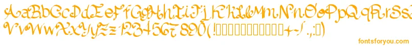 Шрифт Lazydog – оранжевые шрифты