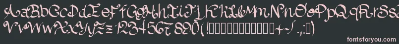Lazydog Font – Pink Fonts on Black Background