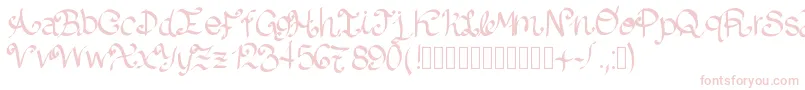 Шрифт Lazydog – розовые шрифты на белом фоне