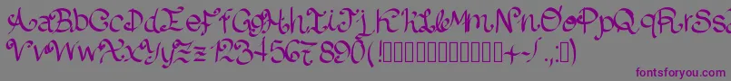 Lazydog Font – Purple Fonts on Gray Background