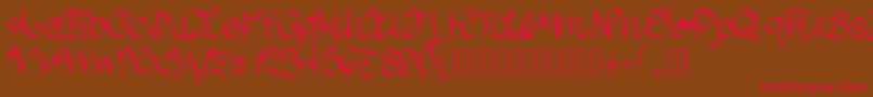 Lazydog Font – Red Fonts on Brown Background