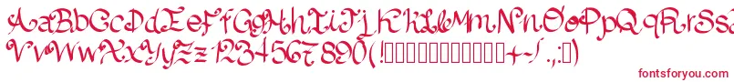 Шрифт Lazydog – красные шрифты на белом фоне
