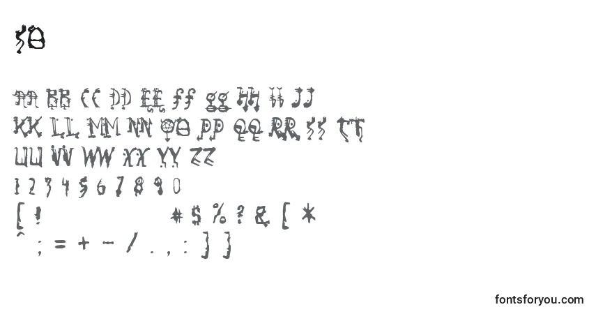 Czcionka So – alfabet, cyfry, specjalne znaki