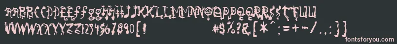 So Font – Pink Fonts on Black Background