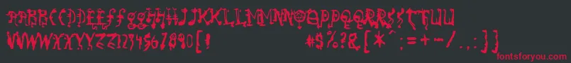 So Font – Red Fonts on Black Background