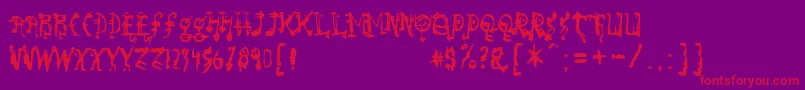 So Font – Red Fonts on Purple Background