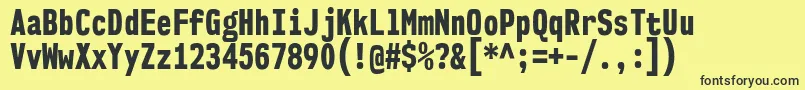 Nk57MonospaceCdEb Font – Black Fonts on Yellow Background