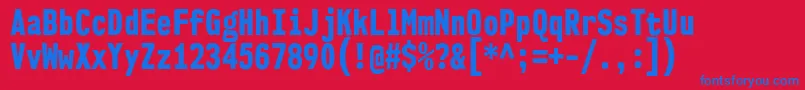 Nk57MonospaceCdEb Font – Blue Fonts on Red Background