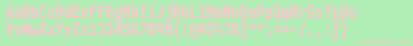 Nk57MonospaceCdEb Font – Pink Fonts on Green Background