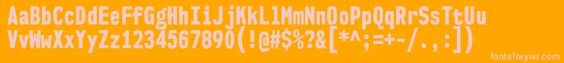 Nk57MonospaceCdEb Font – Pink Fonts on Orange Background