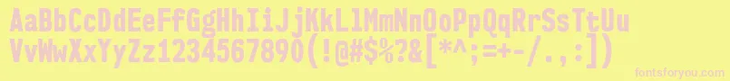 Nk57MonospaceCdEb Font – Pink Fonts on Yellow Background