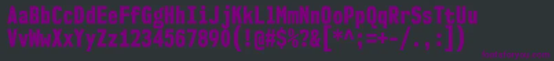 Шрифт Nk57MonospaceCdEb – фиолетовые шрифты на чёрном фоне