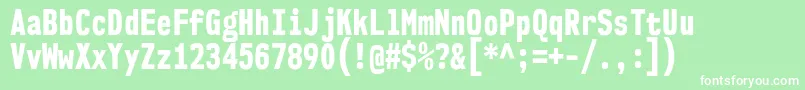 Nk57MonospaceCdEb Font – White Fonts on Green Background