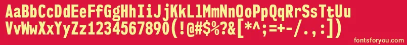 Nk57MonospaceCdEb Font – Yellow Fonts on Red Background