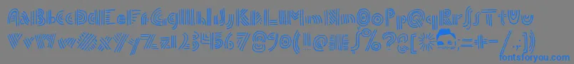 DoublespeakFontByEllingLien Font – Blue Fonts on Gray Background