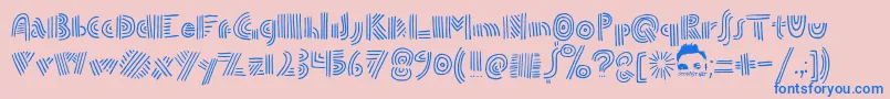 DoublespeakFontByEllingLien Font – Blue Fonts on Pink Background