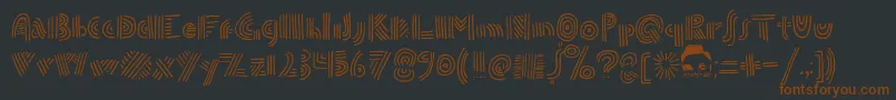 DoublespeakFontByEllingLien Font – Brown Fonts on Black Background