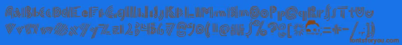 DoublespeakFontByEllingLien Font – Brown Fonts on Blue Background