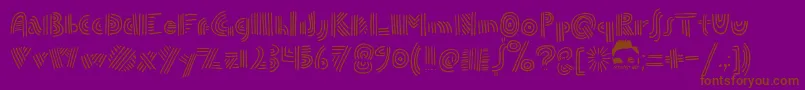 DoublespeakFontByEllingLien Font – Brown Fonts on Purple Background