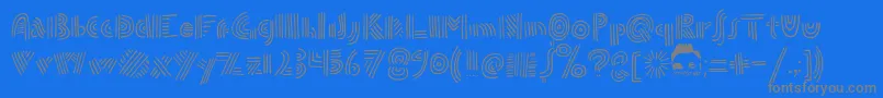 DoublespeakFontByEllingLien Font – Gray Fonts on Blue Background