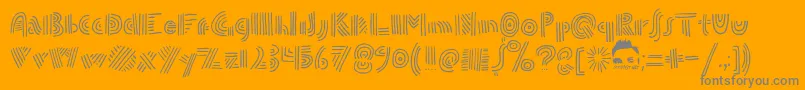 DoublespeakFontByEllingLien Font – Gray Fonts on Orange Background