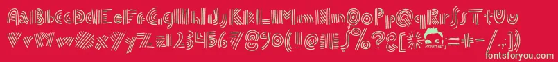 DoublespeakFontByEllingLien Font – Green Fonts on Red Background