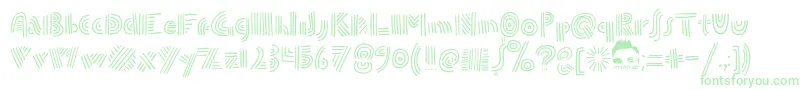 DoublespeakFontByEllingLien Font – Green Fonts on White Background