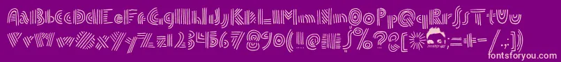DoublespeakFontByEllingLien Font – Pink Fonts on Purple Background