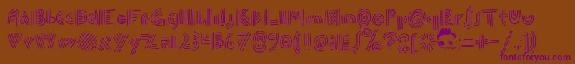 DoublespeakFontByEllingLien Font – Purple Fonts on Brown Background