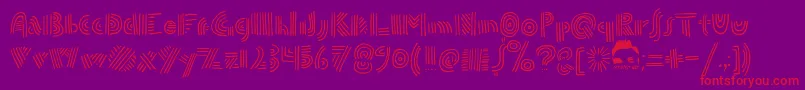 DoublespeakFontByEllingLien Font – Red Fonts on Purple Background