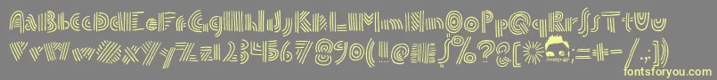 DoublespeakFontByEllingLien Font – Yellow Fonts on Gray Background