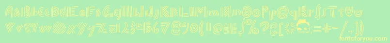 DoublespeakFontByEllingLien Font – Yellow Fonts on Green Background