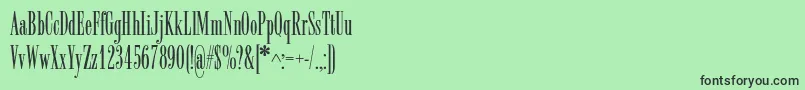 Czcionka Radarc – czarne czcionki na zielonym tle