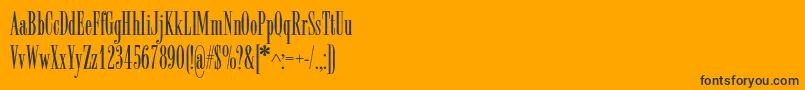 Radarc-fontti – mustat fontit oranssilla taustalla