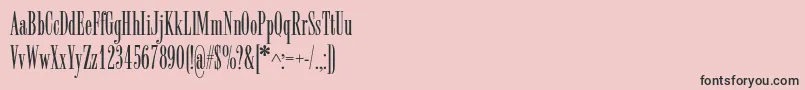 フォントRadarc – ピンクの背景に黒い文字