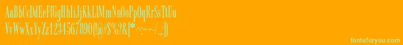 フォントRadarc – オレンジの背景に緑のフォント