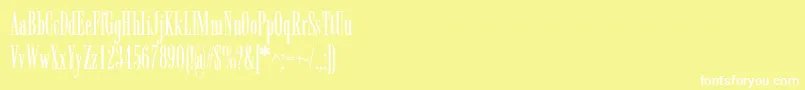 Czcionka Radarc – białe czcionki na żółtym tle