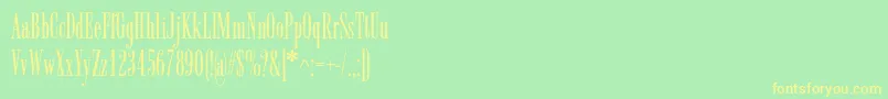 Czcionka Radarc – żółte czcionki na zielonym tle