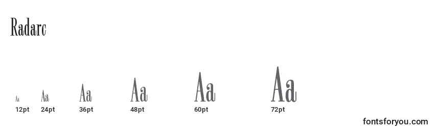 Radarc Font Sizes