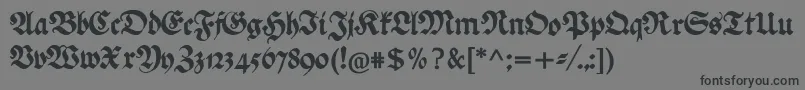 Ehmckefederfraktur Font – Black Fonts on Gray Background